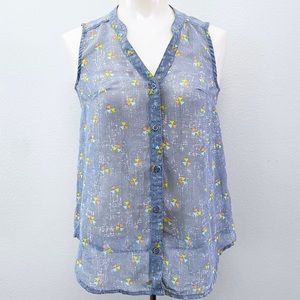 Mossimo Supply Co Gray Printed Sleeveless